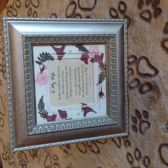 To My Wife 8 x 8 inch Framed Poem like new by Creative Products - Picture 3 of 3